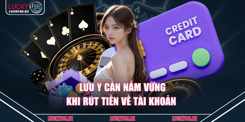 Lưu ý cần nắm vững khi rút tiền về tài khoản 